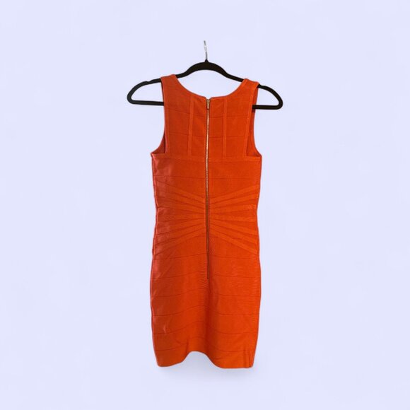 NWT Bebe Mini Bandage Dress Size Small in Coral - Picture 5 of 7